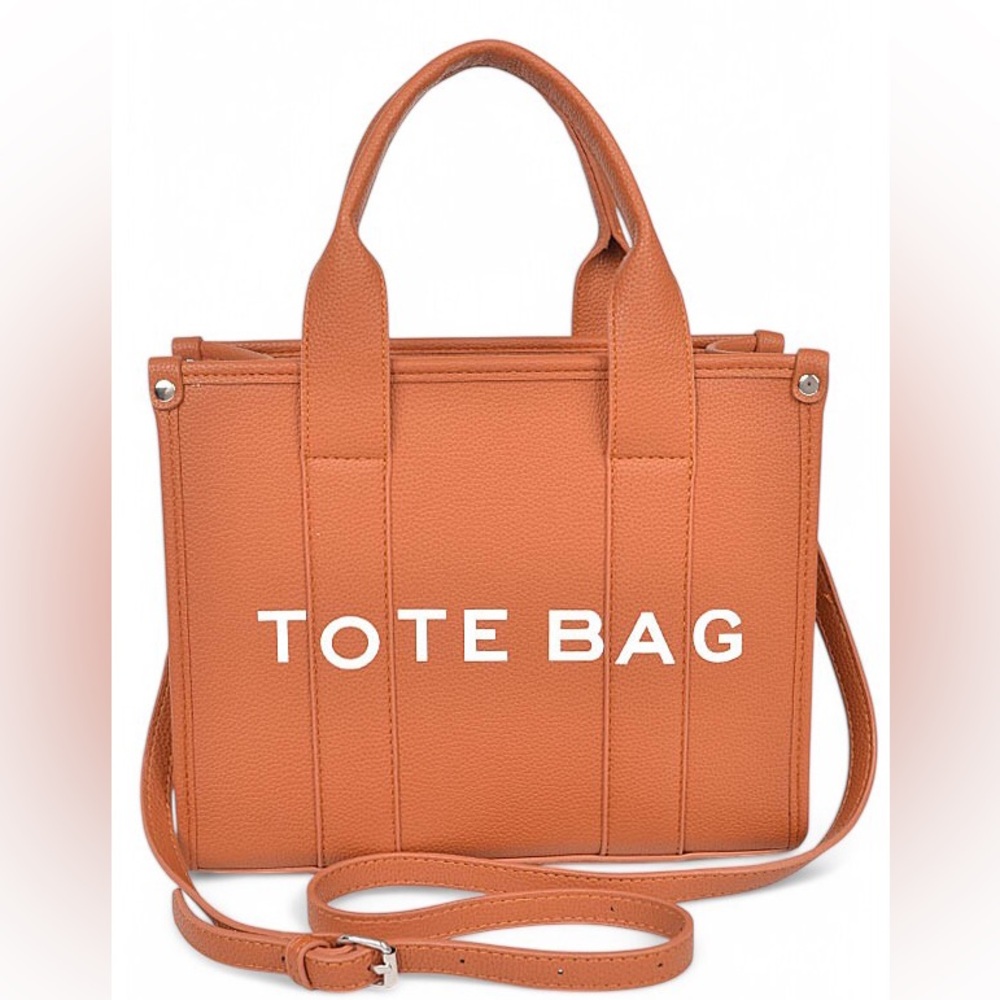 Large Vegan Leather Tote Bag